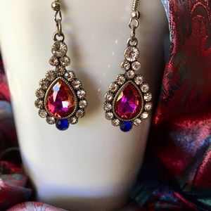 Multi-colored dangle earrings